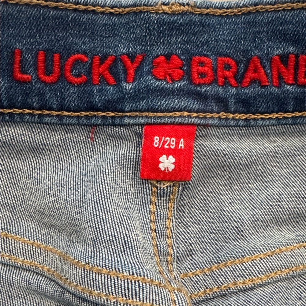 Lucky Brand Women's Distressed Light Blue Cropped Jeans - Picture 4 of 5